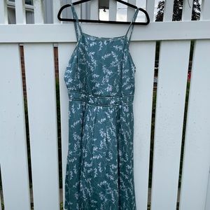 Club Monaco Silk Floral Midi Dress